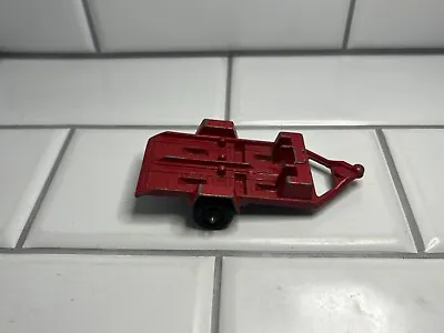 Vintage 1969 Tootsietoy Red Metal Diecast 2 Wheel Motorcycle Trailer - 3.5  L • $3.49