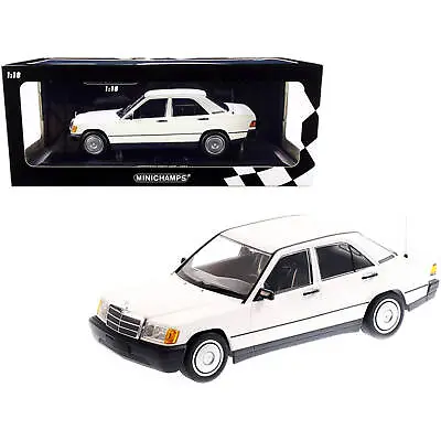 Minichamps 1/18 Model Car 1982 Mercedes Benz 190E (W201) White Limited Edition • $134.30