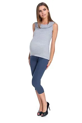 Pregnancy Cropped Leggings Very Comfortable 3/4 Maternity Pants Size 8-22 PREG34 • £7.99