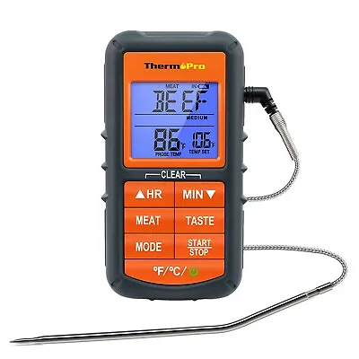 ThermoPro TP-06B Digital Grill Meat Thermometer Probe Smoker Grilling Food BBQ  • $15.99