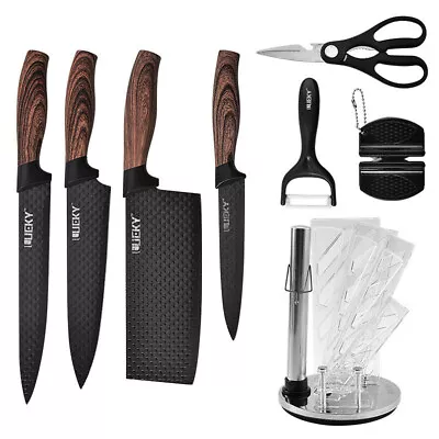 8pcs Kitchen Knife Set With Acrylic Block Non-Stick Coating Knife Set • $38.98