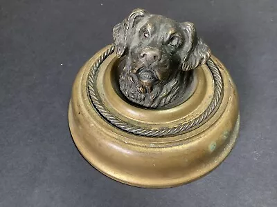 Bronze Brass Dog Head Paperweight Antique • $37.99