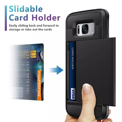 Card Slider Phone Case For Samsung Galaxy S6 (Black) - Card Case To Carry Less • $24.95