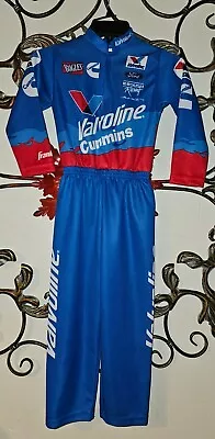 Franklin Race Car Driver Costume Valvoline Cummins Ford Kids Racer Jumpsuit SZ S • $28