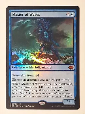 MTG Master Of Waves Foil Duel Decks Merfolk Vs. Goblins 1/63 Foil Mythic LP-NM. • $2.50