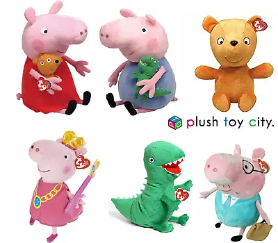 Ty Peppa Pig George Peppa Princess Daddy Pig Peppa's Teddy - Soft Toys 10  • £13.99