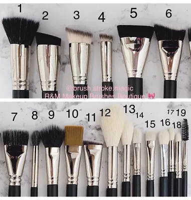 R&M Professional Makeup Brushes - SHOP BY NUMBER - 100% HANDCRAFTED BRAND NEW • £3.99