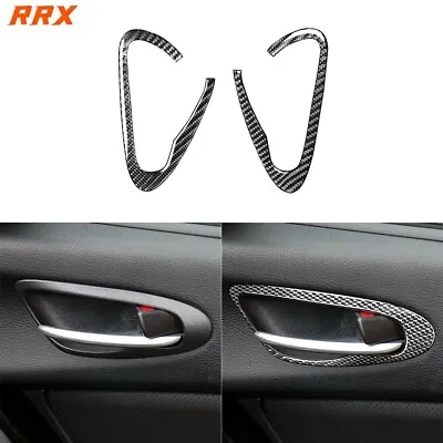 For Mazda RX8 RX-8 04-08 Interior Door Handle Cover 2Pcs Real Carbon Fiber Decal • $10.99