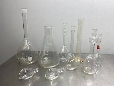 Misc Lot Of Laboratory Glassware Pyrex Kimax Etc. Pre-owned No Caps • $79