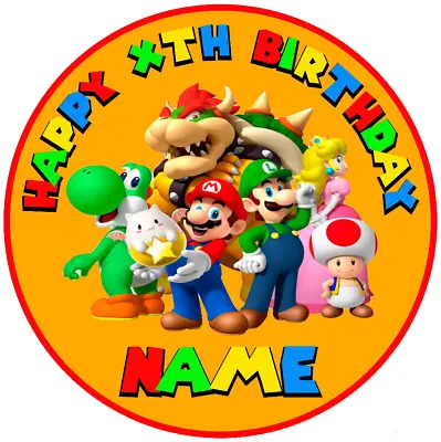 Personalised Edible Cake Toppers & Décor - Super Mario Themed • £3.50
