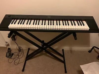 Yamaha Piaggero Np12 Electronic Keyboard And Rockjam Stand-Black-Mint Condition • £160