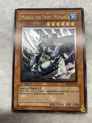 Yu-Gi-Oh Mobius The Frost Monarch 1st Edition Ultimate Rare (SOD-EN022) HP • $120