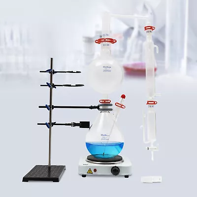 Essential Oil Steam Distillation Apparatus 2000ml Water Distiller Purifier Kit • $140