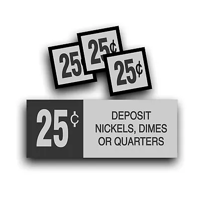 Vending Machine Coin Change Slot Decal 25 Cents Fits Vendo H63 H63A Soda Pop • $13.93