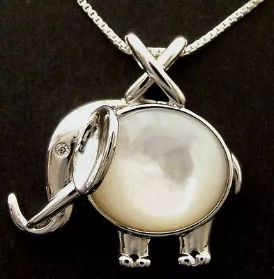 New .925 Sterling Silver Elephant Pendant Necklace • $39.99