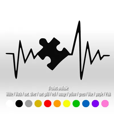 7  Autism Heartbeat Pulse Awareness Bumper Diecut Car Window Vinyl Decal Sticker • $7.66