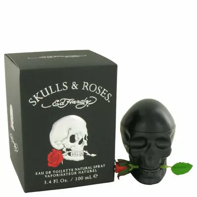 Ed Hardy Skulls & Roses By Christian Audigier 3.4 Oz Cologne For Men New In Box • $25.17