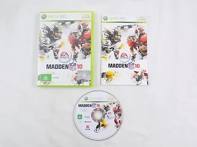 Mint Disc Xbox 360 Madden NFL 10 - Inc Manual Free Postage • $9.90