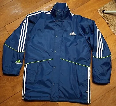 Mens Adidas Equipment Padded Football Managers Coat Medium Retro New Rare Coat • £27.99