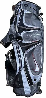 Nike Extreme Sport Golf Stand Bag Dual Strap Black Gray 8-Way Divider • $71.20