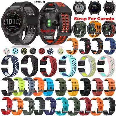 Silicone Watch Band Strap Quickfit For GARMIN Forerunner 935 945 955 Solar 965 • $5.65