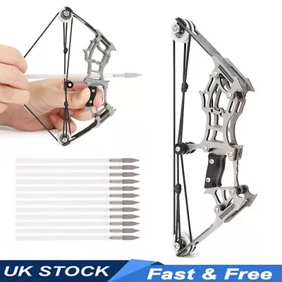 6  Mini Compound Bow Arrows Set 6lbs Archery Toy Gift Shooting Pocket Bow UK • £12.89