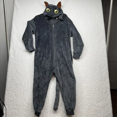 £33.92 • Buy Womens Fluffy Cat 1Onesie All In One Hooded Fleece Jumpsuit Onezee Tail Costume
