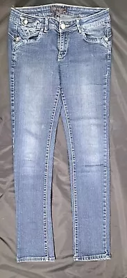 ZE ENZO Jeans Classic Blue Denim Stretch Cotton Blue Women's Size 12 - 31W 31L • £10