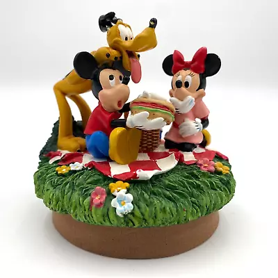 Disney Mickey Mouse Minnie Pluto Picnic Jar Candle Topper Sandwich Basket READ • $10.99