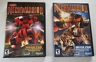 MechWarrior 4: Inner Sphere & Clan Mech Paks PC CD 2002 W/ Product Keys • $22.50