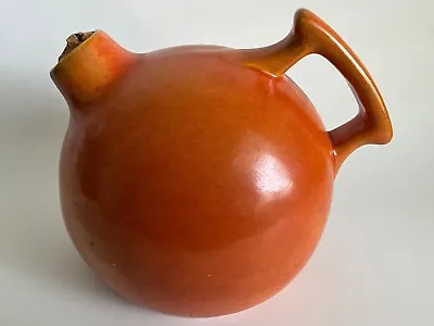 Vintage ART DECO Pottery Orange TILT BALL JUG Pitcher • $28.99