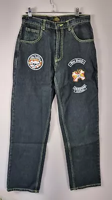 Vintage Von Dutch Jeans New Mens W32 Black Regular Embroidered Skull Y2K Retro  • $121.24