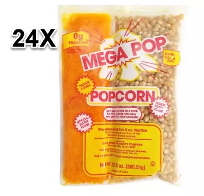 Gold Medal Mega Pop Popcorn Kit For Use In 8 Oz Popper - 24 Ct • $59