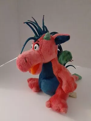 Vtg Dragon Plush Cascade Toys Pink With Squishy Main 6  Stuffed Animal 2007  • $11.90