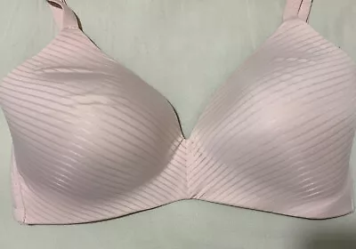 M&S BODY SHAPE DEFINE NON WIRED  NATURAL UPLIFT FULL CUP Bra In PINK Size 36DD • £12.99