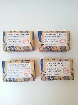 4 Pack Trader Joes French Milled Oatmeal Exfoliant Almond Ginger Scent Bar Soap  • $27.75