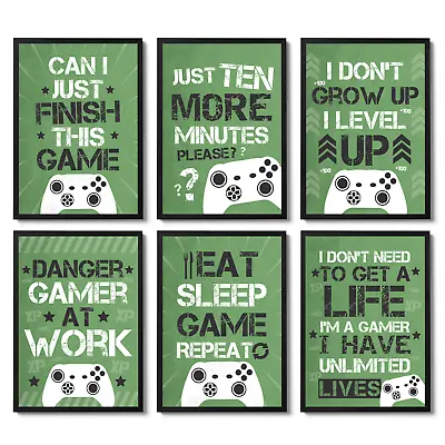Gaming Prints Xbox Inspired Gaming Games Room Wall Art Decor Boys Gamer Gifts • £3.99