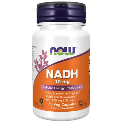 NADH With Ribose 10 Mg 60 Vcaps By Now Foods • $30.58