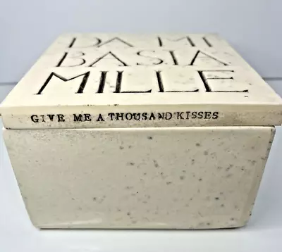 Marble Top/Velvet Lined  Give Me A Thousand Kisses  Trinket Box 3 ×5.25 ×5.25  • $33