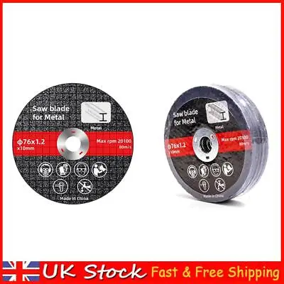76mm Metal Cutting Discs Sanding Grinding Wheels Blades Electric Angle Grinder • £4.75