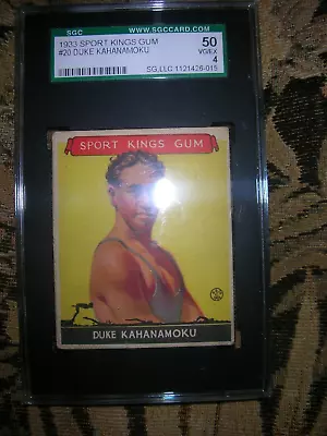 Duke Kahanamoku 1933 Sport Kings Sgc 4 Vg/ex Swimming Surfing Legend #20 • $1199.99