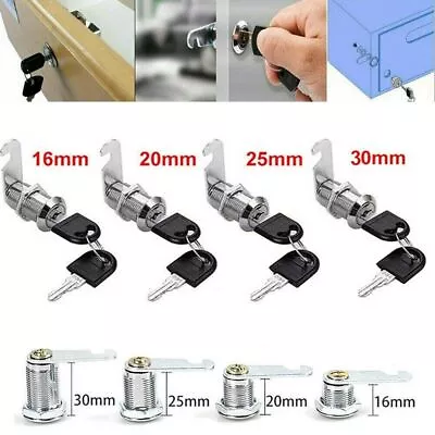 Cam Lock Locker Furniture Lock Post Mail Box Lock Camlock Cabinet Drawer Keys Uk • £3.45