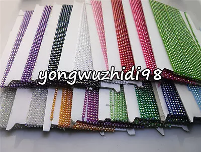 B Grade AB Glass Crystal 2mm Rhinestones Lots Color Banding Chain 10Yards Ss6 • $90