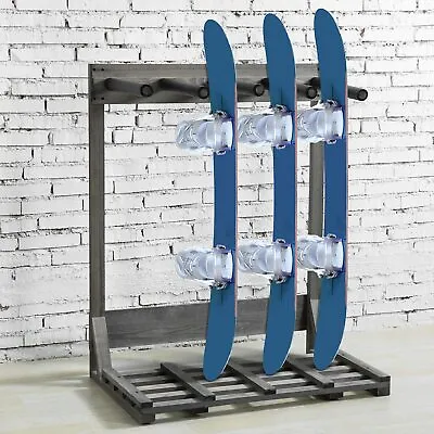 Vintage Gray Freestanding Vertical Surfboard Storage Rack- Holds Up To 4 Boards • $184.99