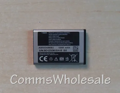 Genuine Original Samsung AB553446BU C5212i C5130 C3212 E1110 E2120 Battery   • £14.95