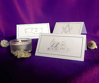 £2.46 • Buy Table Place Cards  Wedding Masonic Meal Party Name Setting Card White Or Ivory
