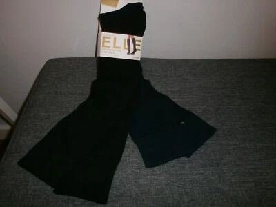 £7.95 • Buy BNIP  ELLE- 2-Pack Black, Quality, Combed Natural Cotton, Knee High Socks- 4-8UK