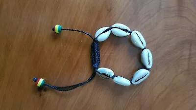 African Cowrie Shell Turkish Blue Eye Pearl Adjustable Handmade Bracelets Wrist  • £10