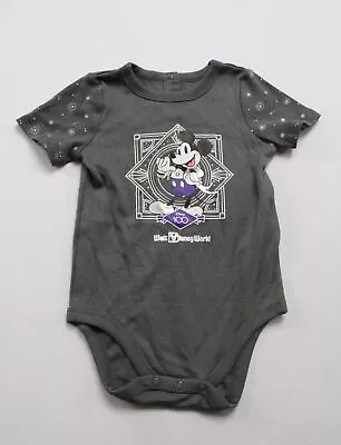 Disney Babies 100th Anniversary Mickey Mouse Bodysuit BE5 Gray Size 18-24M NWT • $11.99
