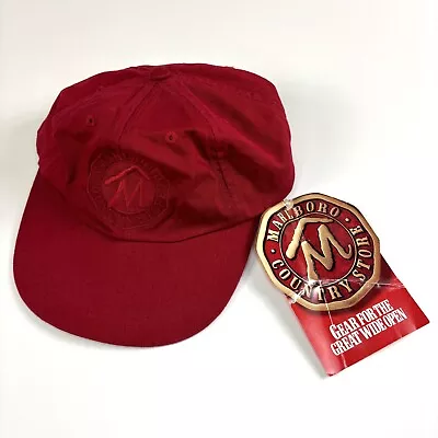 NWT Vintage 1994 Marlboro Country Store Adjustable Red Snapback Hat New W/ Tags • $14.99